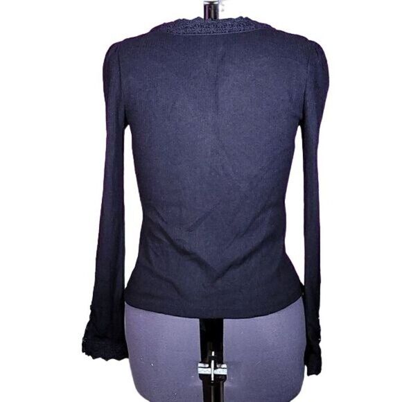 American Rag Juniors' Lace-Trimmed Top Sz L - Picture 4 of 13